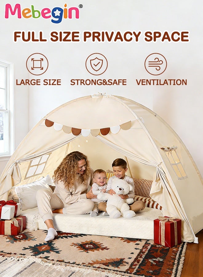 MEBEGIN Kids Portable Tent, Durable Tent with Windows, Fun Playhouse for Indoor and Outdoor, Easy to Set Up and Fold, Plenty of Room to Play, Suitable for Family Vacation on Beach, Garden and Camping - Image 2